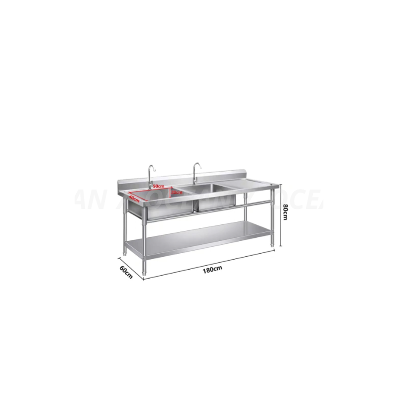 Evier cuisine Pro Inox 180cm